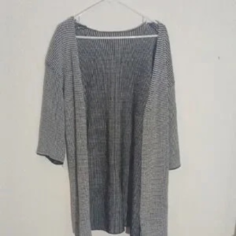 Open-Front Gray Women’s Knit Cardigan Sweater